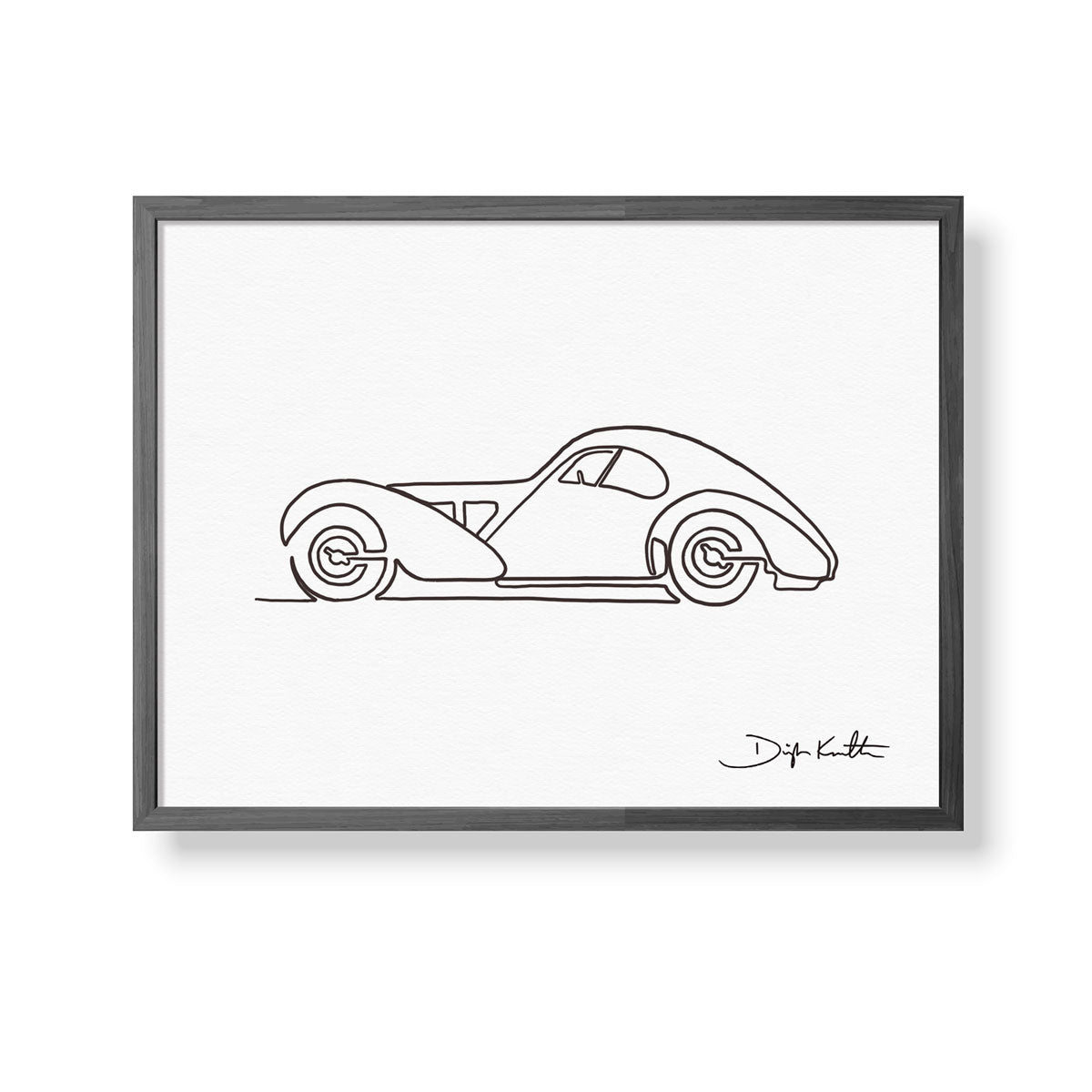 Bugatti Atlantic Single Line Drawing