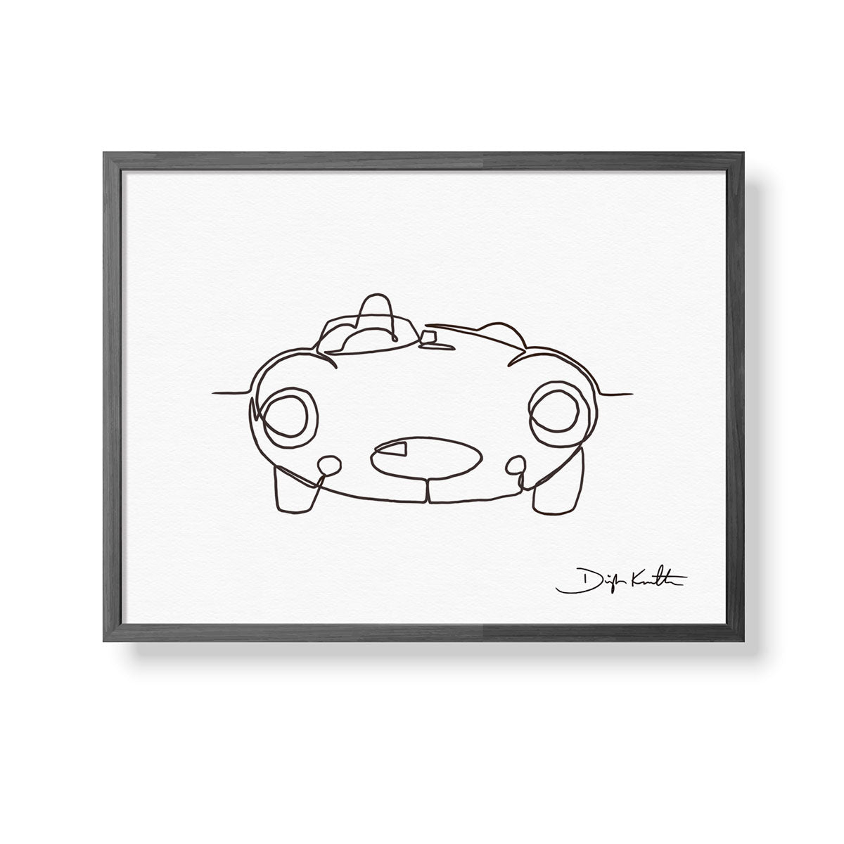 Jaguar D-Type Single Line Drawing