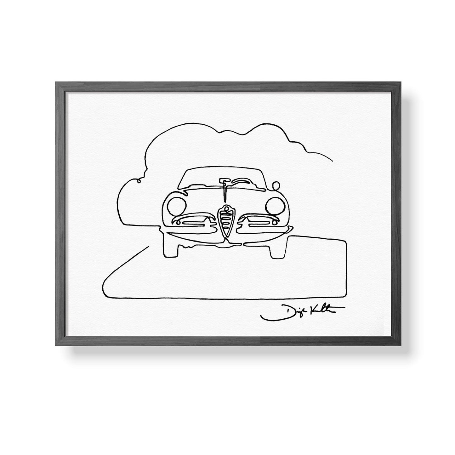 Alfa-Romeo Giulietta Sprint Single Line Limited Edition Print