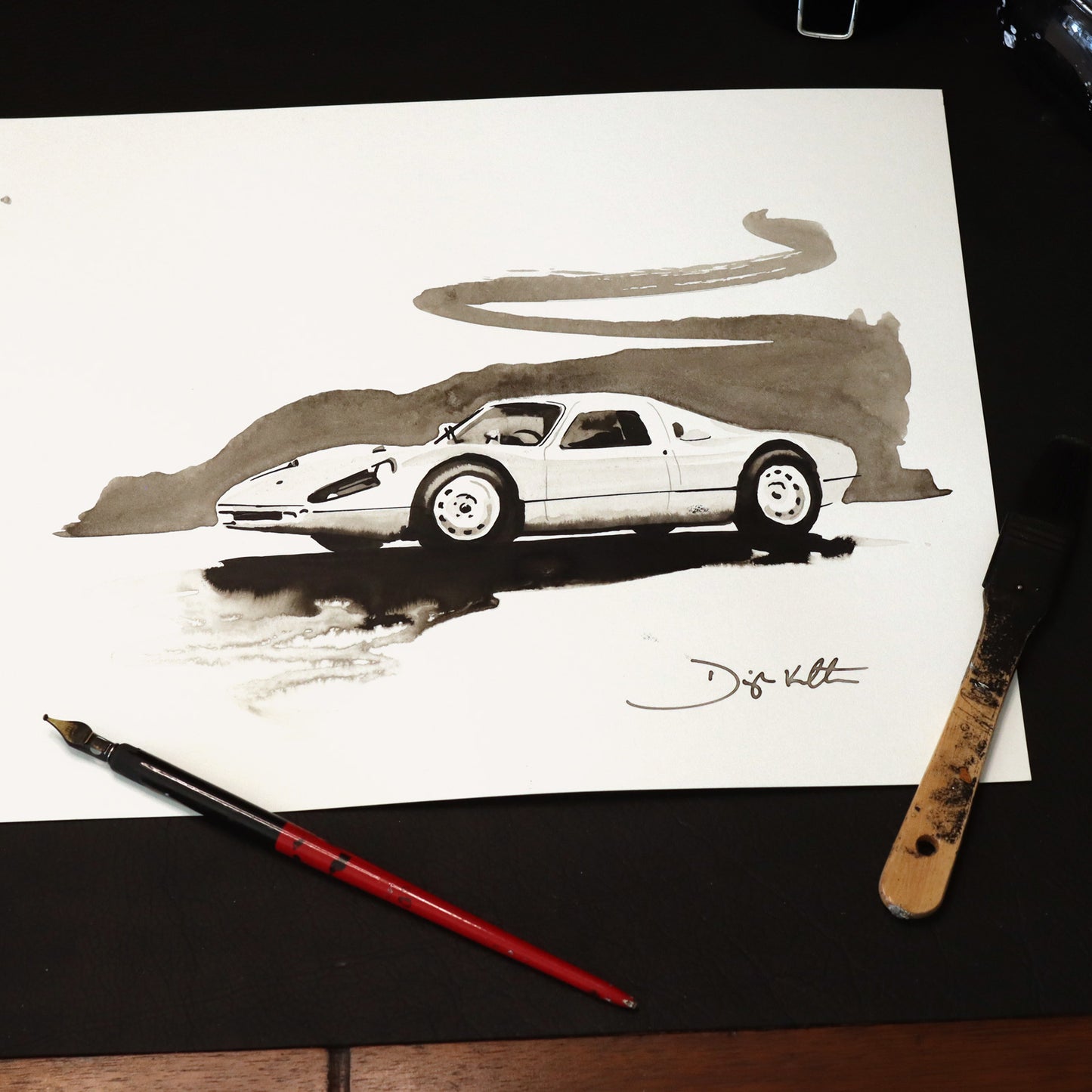 Porsche 904 Gesture No.2: 11x14"