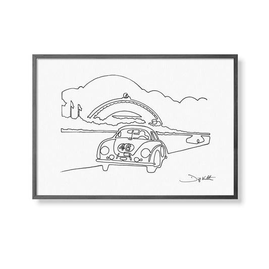 "The SL at Le Mans" Single Line Limited Edition Print