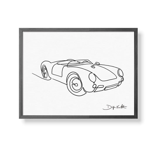 Porsche 550 Spyder Single Line Drawing