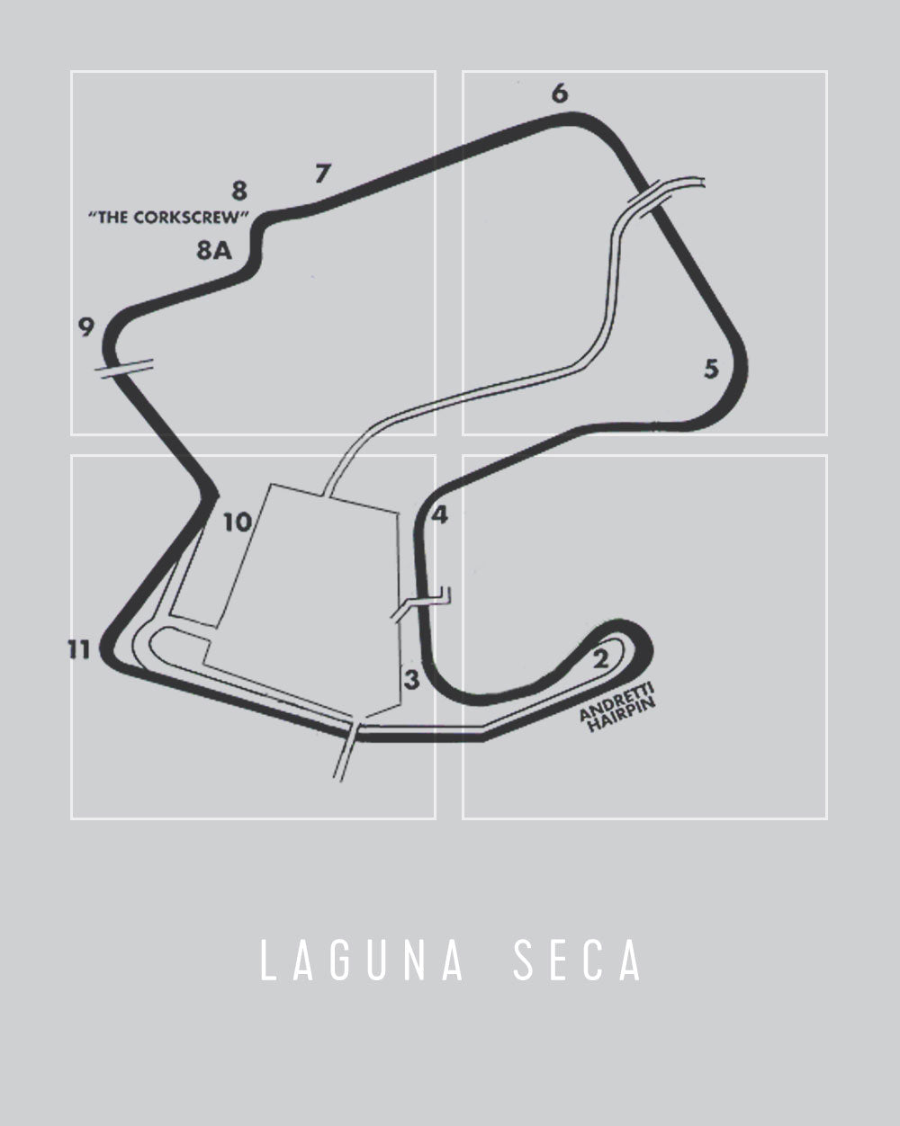 Abstract Track Map: Laguna Seca