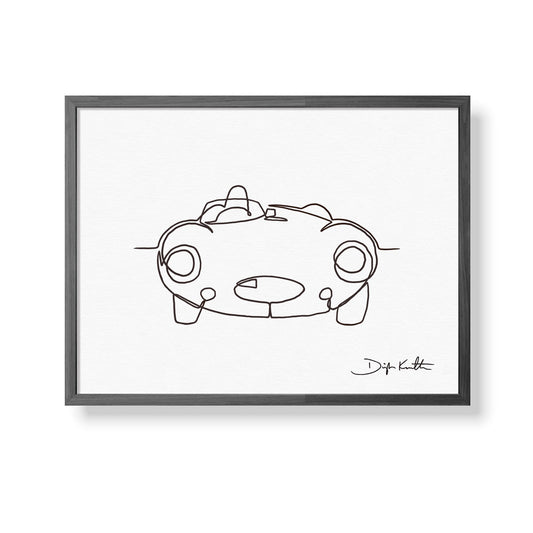 Jaguar D-Type Single Line Drawing