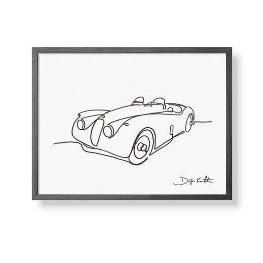 Jaguar XK120 Single Line Drawing