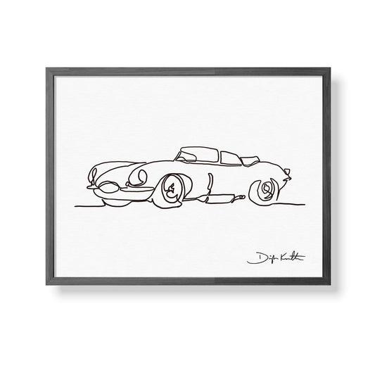 Jaguar XKSS Single Line Drawing